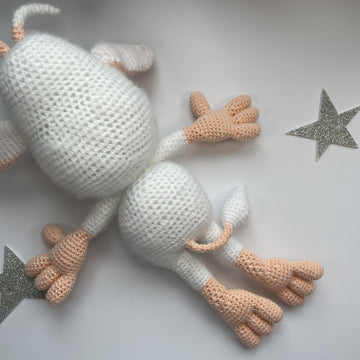 White troll & mouse amigurumi
