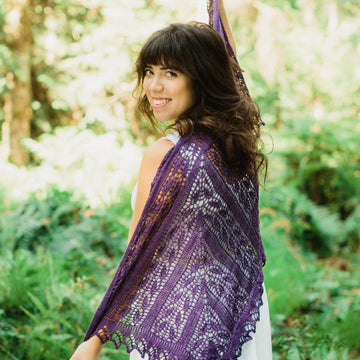 Reiland Rectangular Lace Shawl in SweetGeorgia Superwash Sport - Downloadable PDF