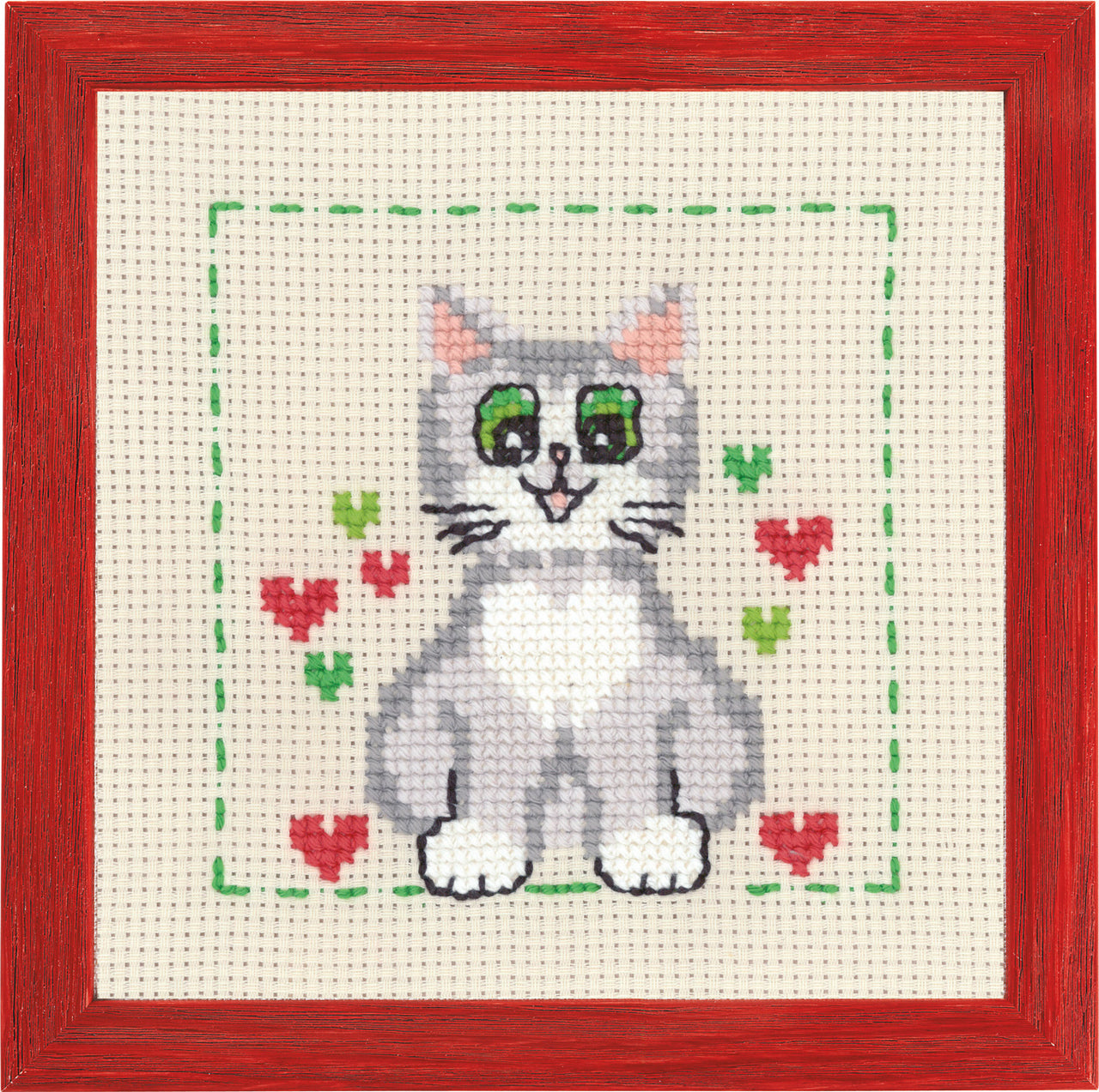 Permin My First Cross Stitch Kit - Cat