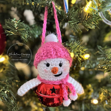 Snowgirl Jingle Bell Ornament