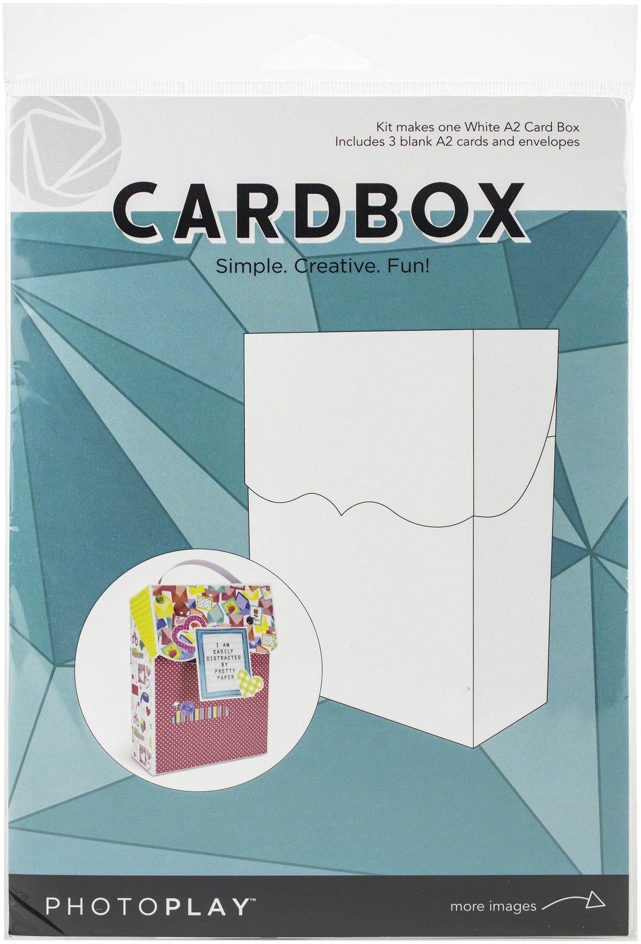 Photoplay Paper Photoplay A2 Cardbox W/3 Cards & Envelopes - White
