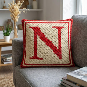 First Letter N Pillow Cover CROCHET PATTERN