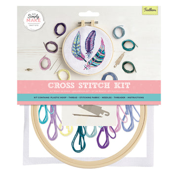 Simply Make Feathers Cross Stitch Kit