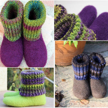 Felt Boots / Slippers with Turtleneck