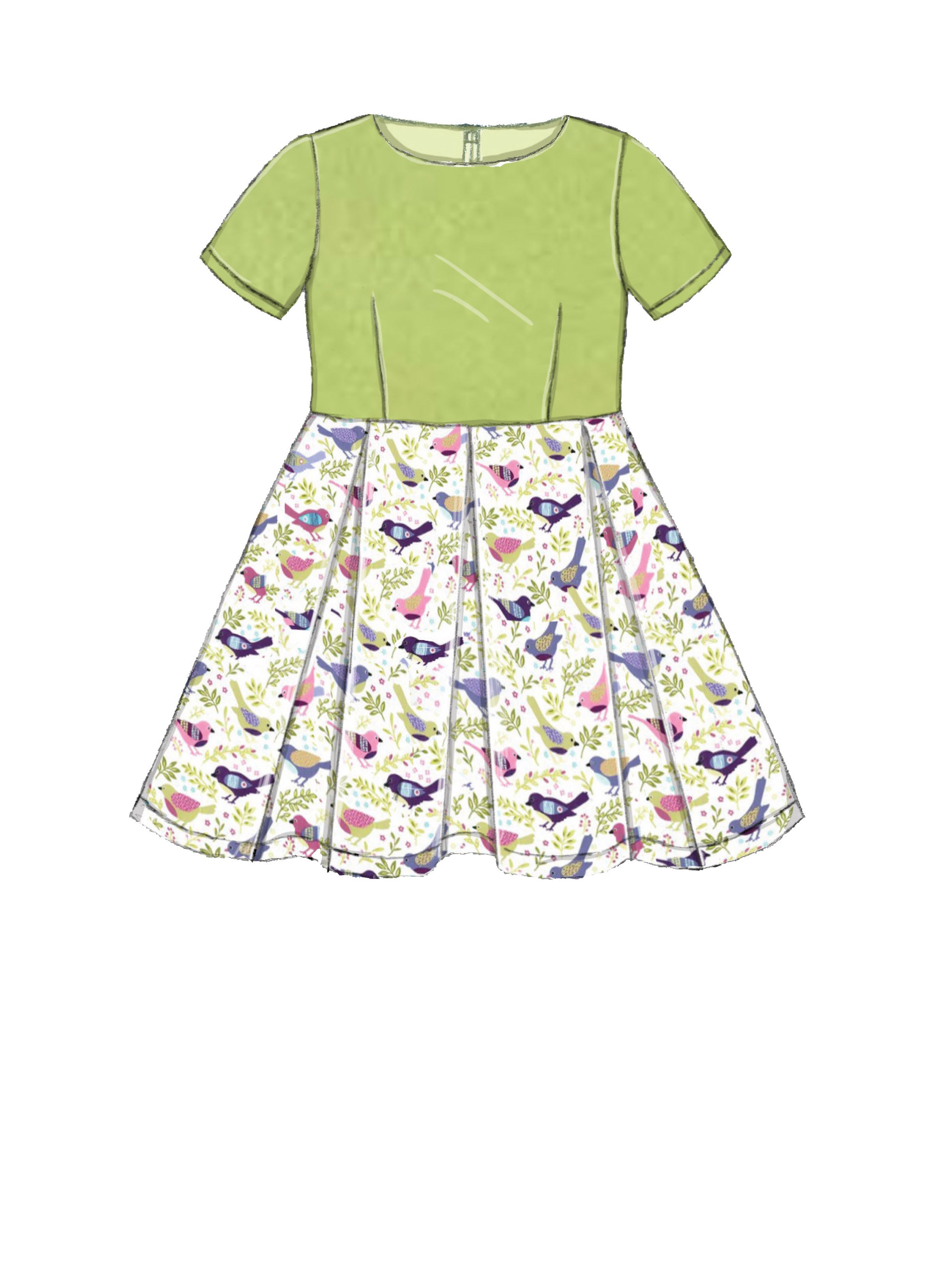 McCall's Children/Girls' Dresses and 18" Doll Dress M7707 - Sewing Pattern
