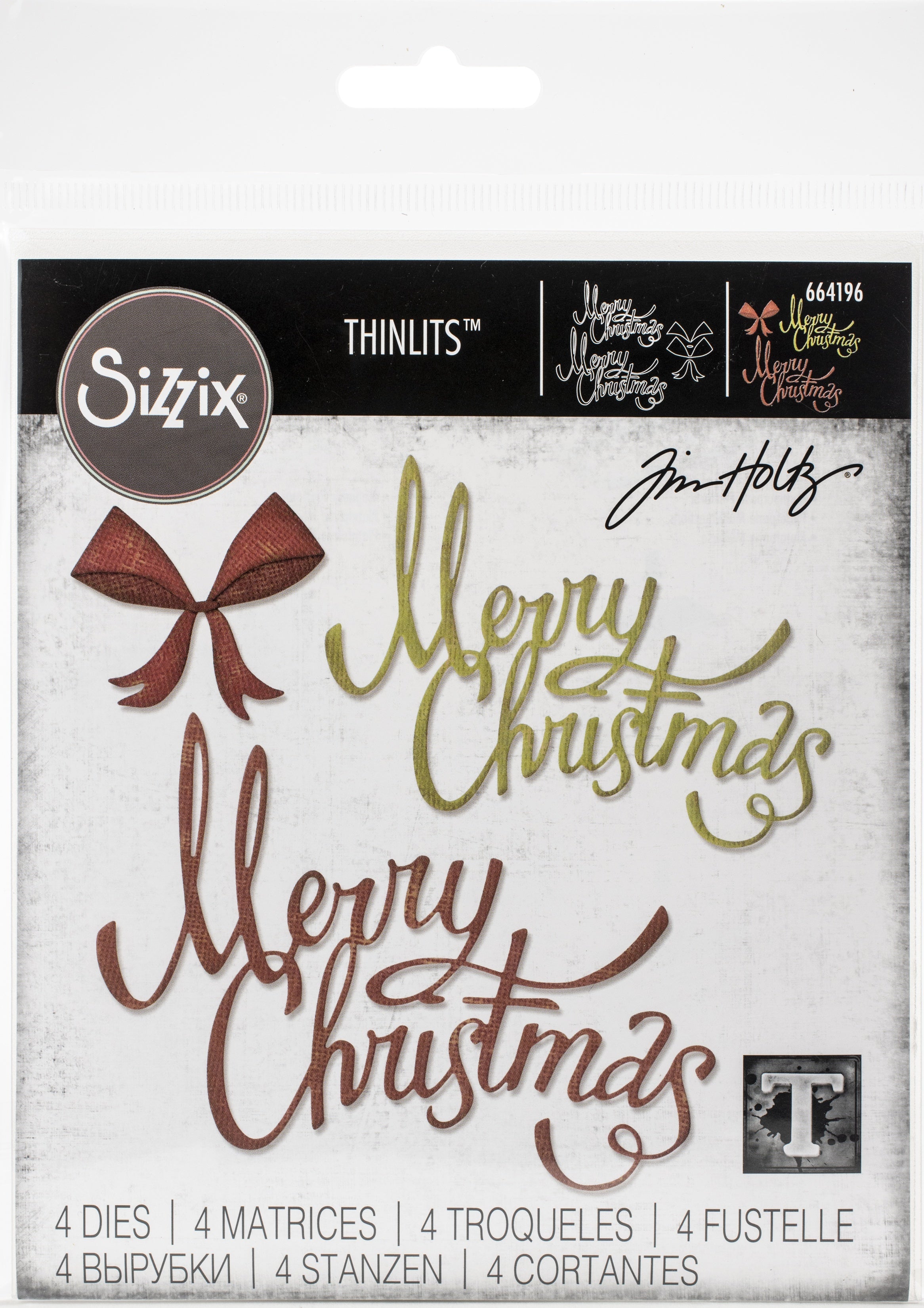 Sizzix Thinlits Dies By Tim Holtz - Christmas Ribbon