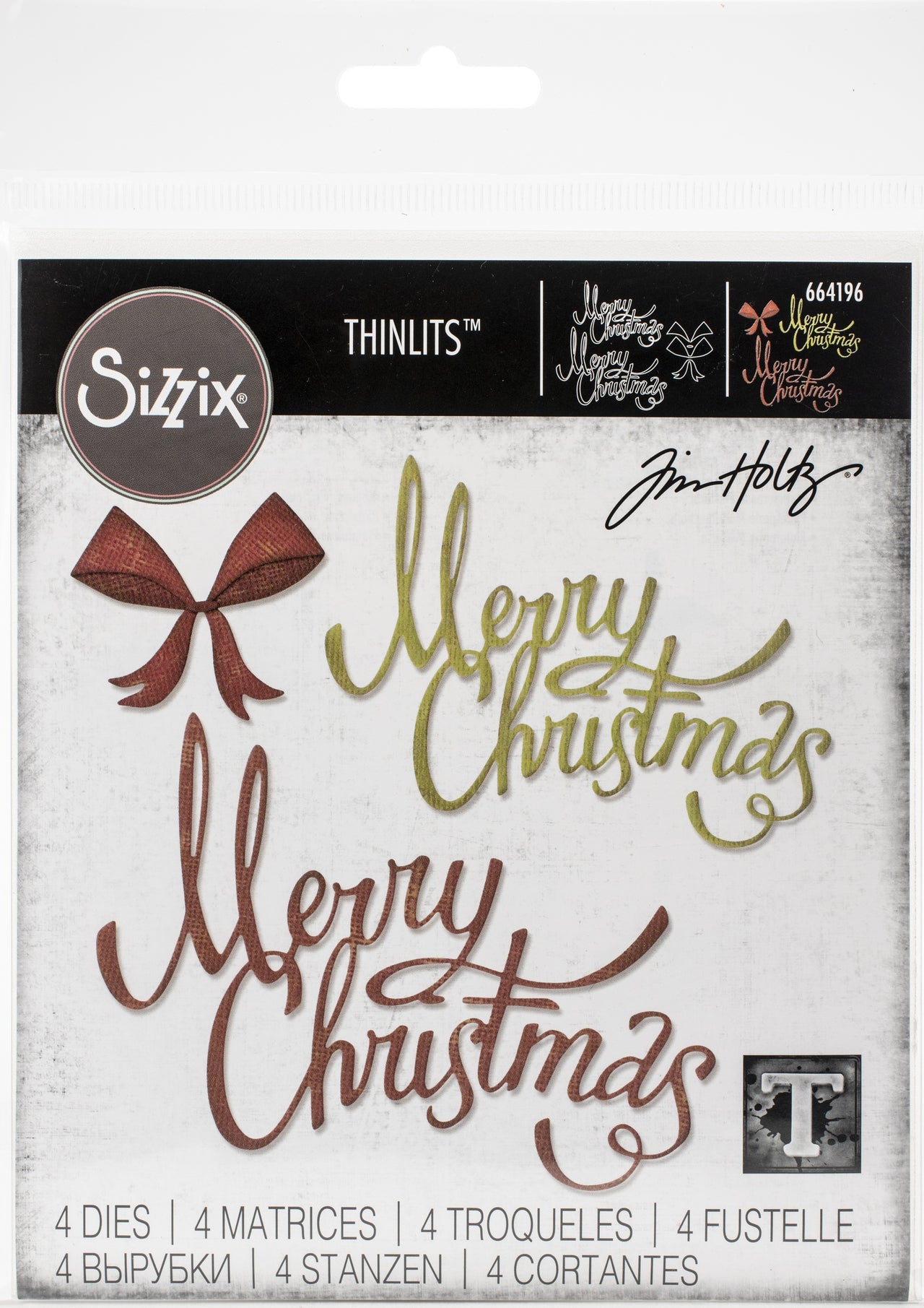 Sizzix Thinlits Dies By Tim Holtz - Christmas Ribbon