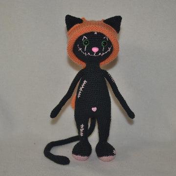 Amigurumi Black cat doll