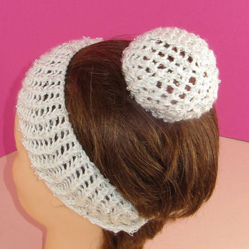Ballerina Beaded Easy Lace Headband and Bun Cover