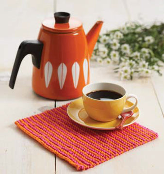Knit Basic Striped Dishcloth in Lily Sugar 'n Cream Solids - Downloadable PDF