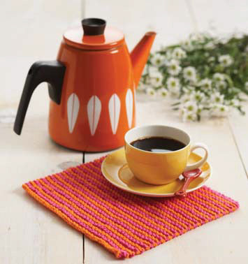 Knit Basic Striped Dishcloth in Lily Sugar 'n Cream Solids - Downloadable PDF