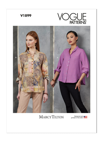 Vogue Sewing Misses' Shirts by Marcy Tilton V1899 - Sewing Pattern
