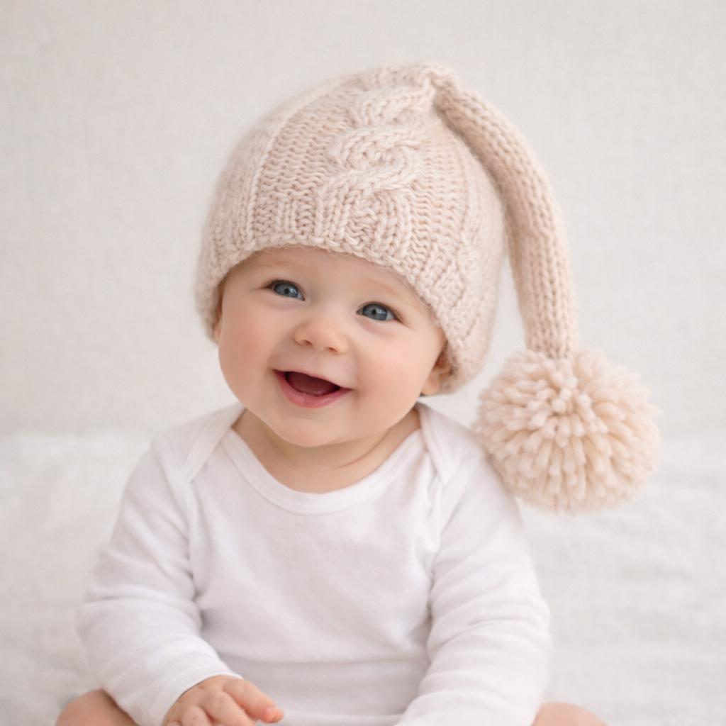 Easy Baby Elf Pom Pom Beanie