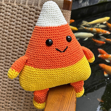Candy Corn Pillow Crochet