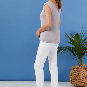 KE001 Bonita Springs - Tank Top Knitting Pattern for Women in Valley Yarns Westhampton by Valley Yarns