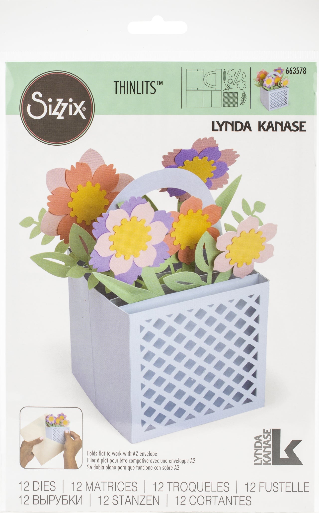 Sizzix Thinlits Dies By Lynda Kanase - Card In A Box Flower Basket