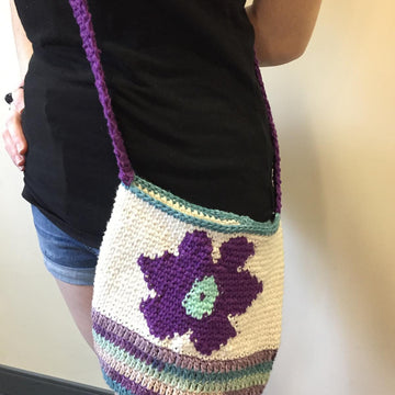 Tapestry Crochet Flower Crossbody/Shoulder Bag