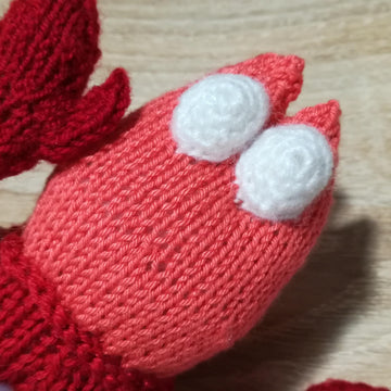 Toy knitting pattern Sebastian crab