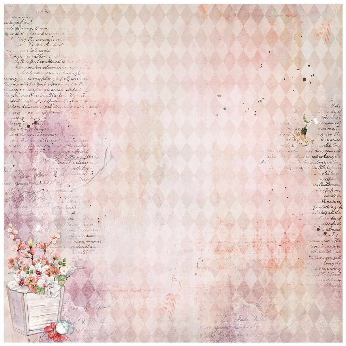 49 and Market Ethereal Double-Sided Cardstock 12"X12" - Flora