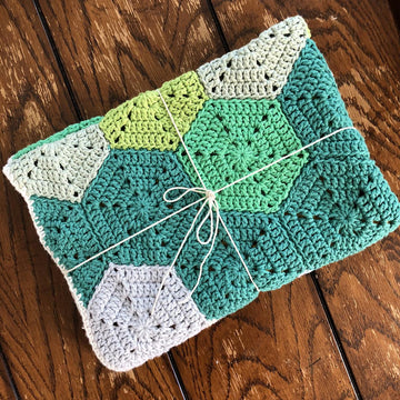 Rainbow Fade Hexagon Blanket