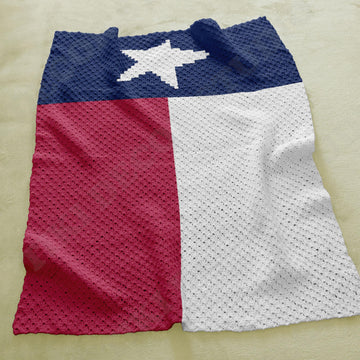 Texas State Flag Blanket C2C CROCHET PATTERN