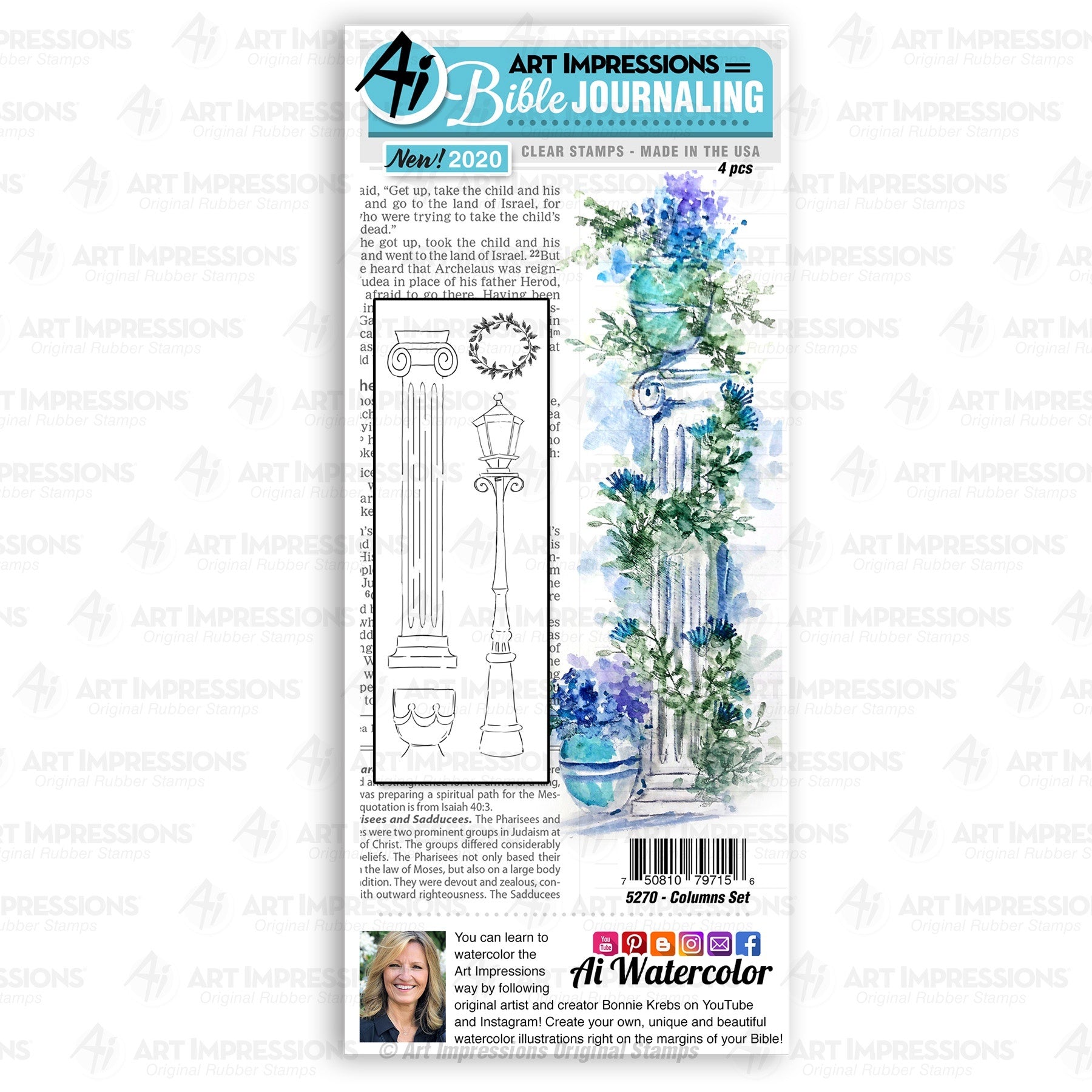 Art Impressions Bible Journaling Clear Stamps - Columns