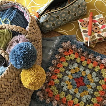 Mustard Granny Square Blanket