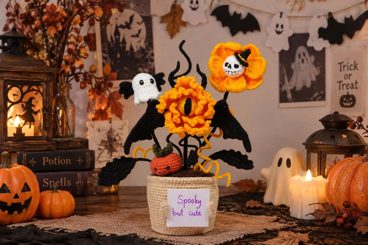 Crochet PDF pattern Spooky Pot