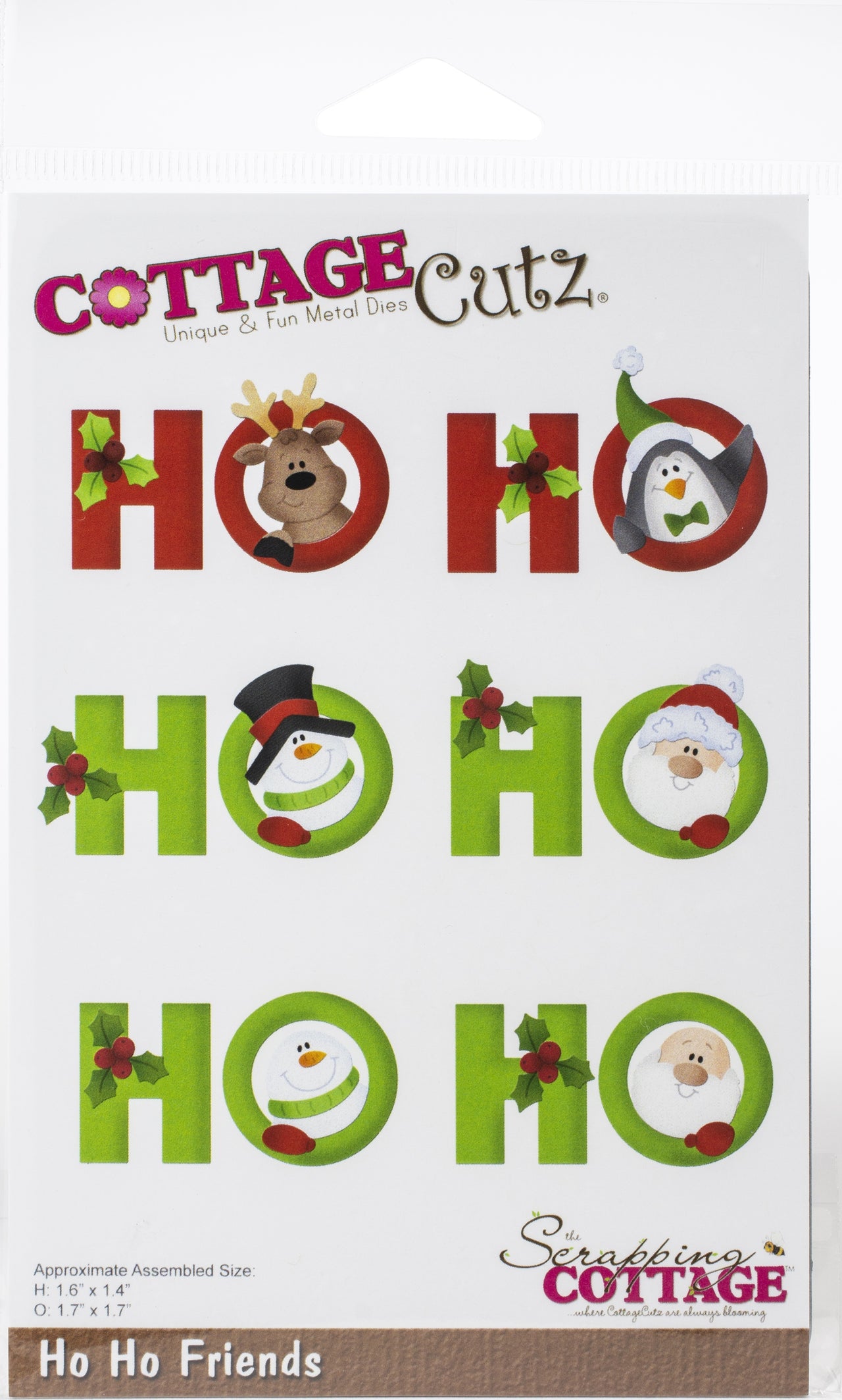 CottageCutz Dies - Ho Ho Friends, 1.4" To 1.7"