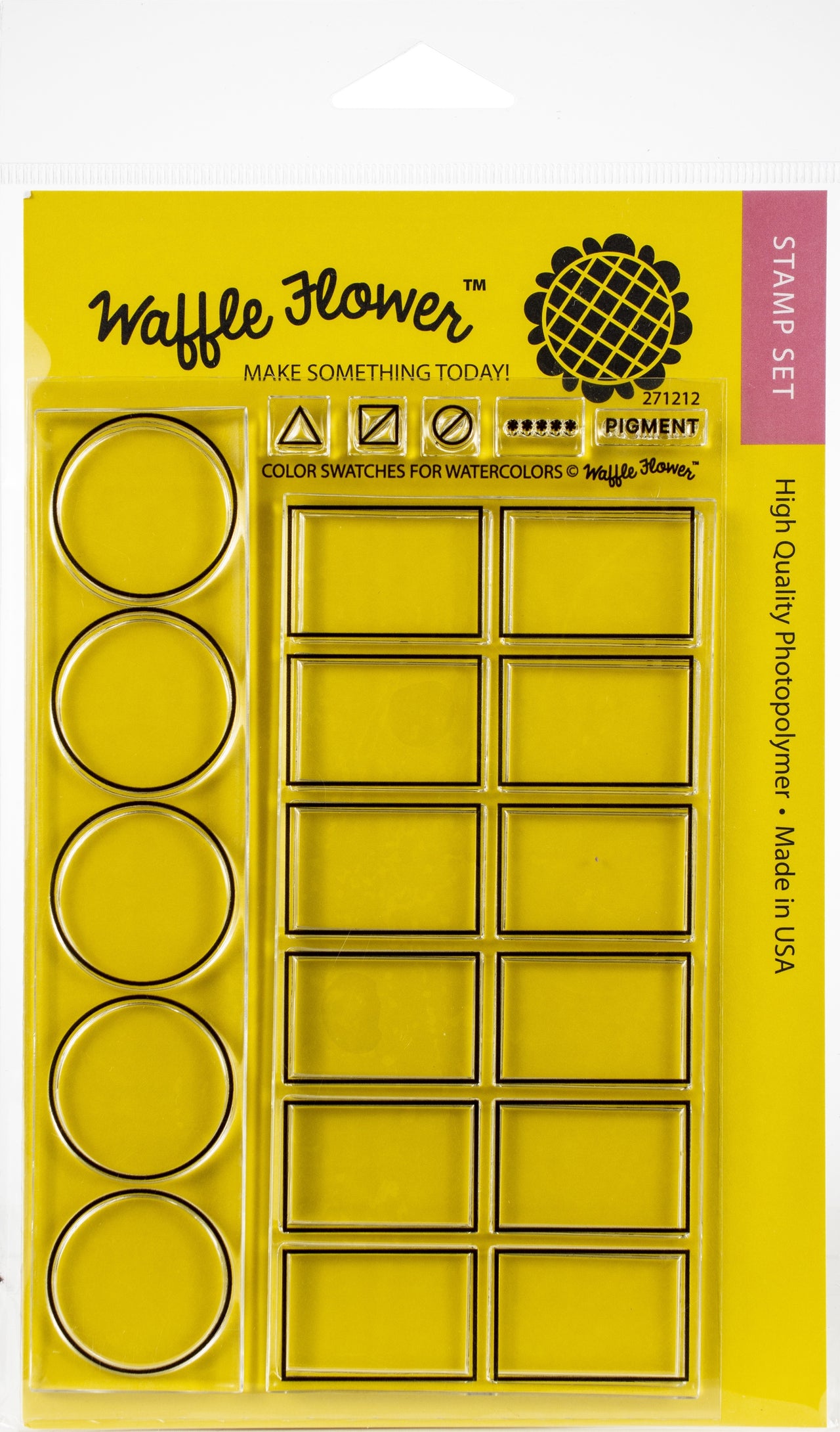 Waffle Flower Crafts Clear Stamps 4"X6" - Color Swatches For Watercolors