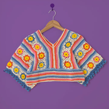 Solaris Crochet Top - Free Pattern for Women in Paintbox Yarns Cotton DK