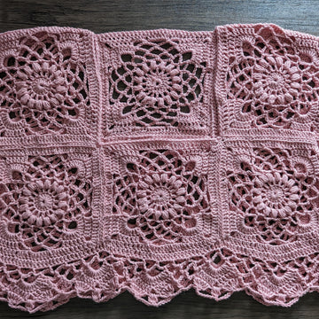 Pink Berries Crochet Lace Top