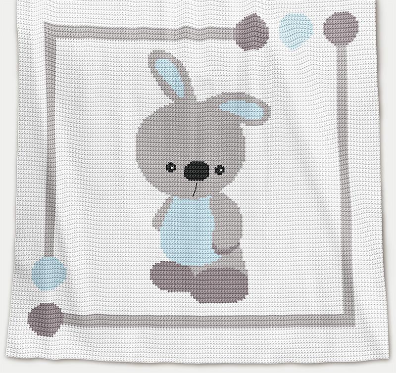 CROCHET Baby Blanket - Baby Bunny
