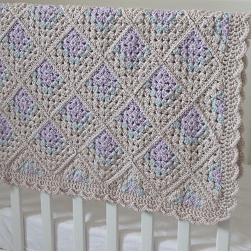 Mitered Granny Square Baby Blanket