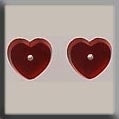 Mill Hill Bead MH12239 - Petite Flat Heart Matte Ruby