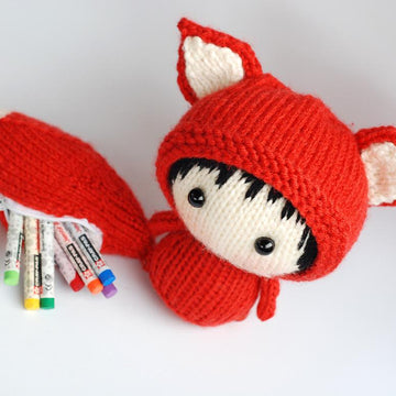 Big Tanoshi Fox Doll with removable tail