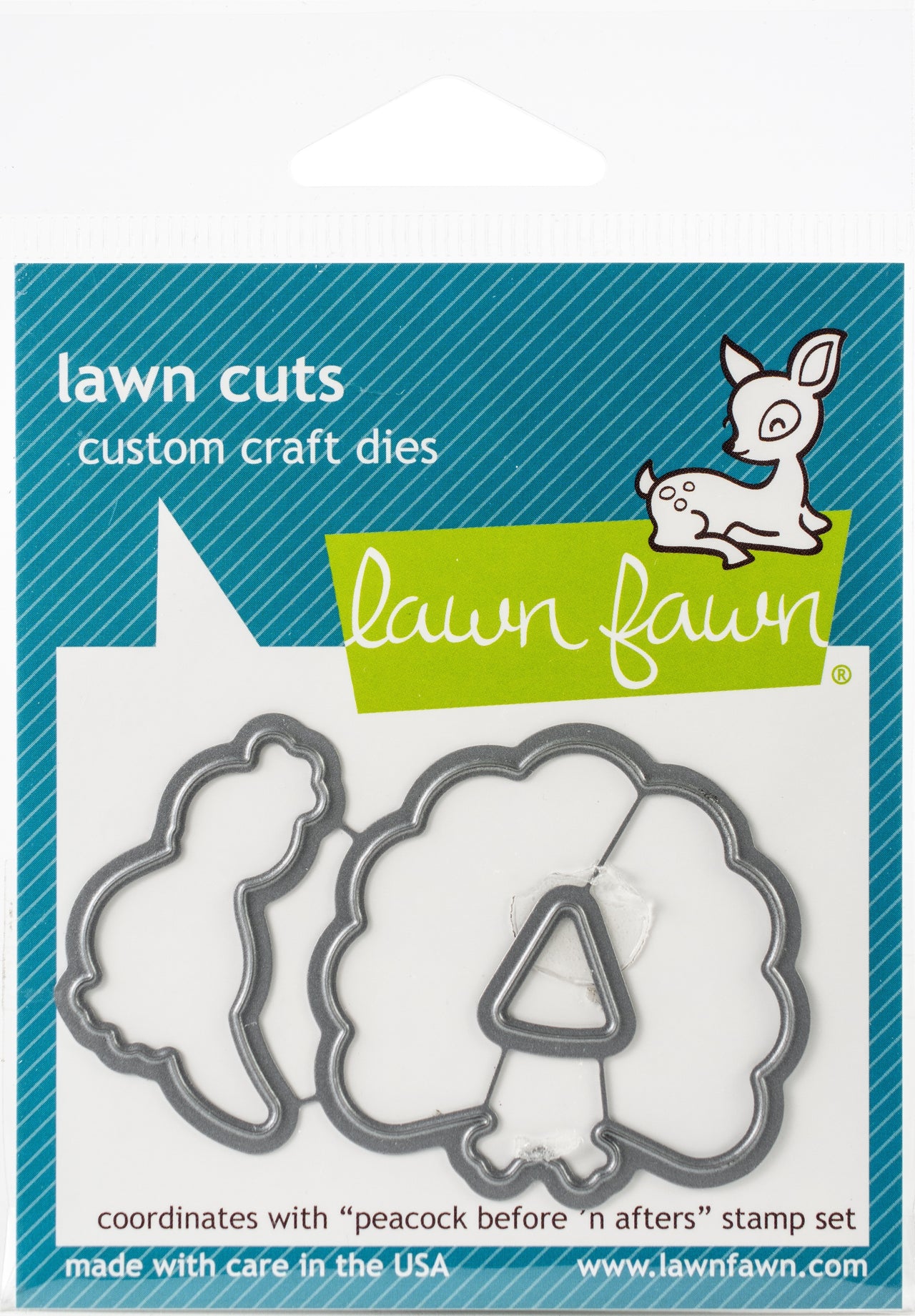 Lawn Fawn Lawn Cuts Custom Craft Die - Peacock Before 'n Afters