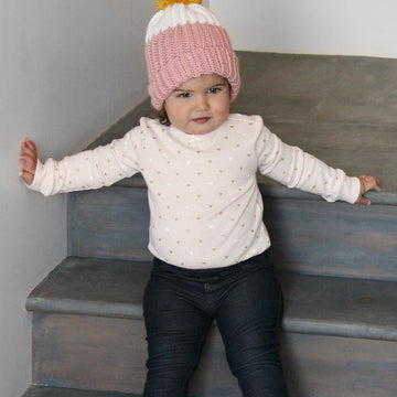 Vaughn Ribbed Hat and Bootie Slipper Set