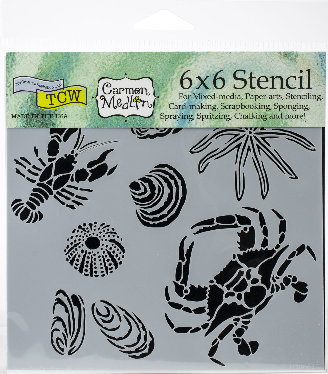 The Crafter's Workshop Crafter's Workshop Template 6"X6" - Gulf Coast Creatures