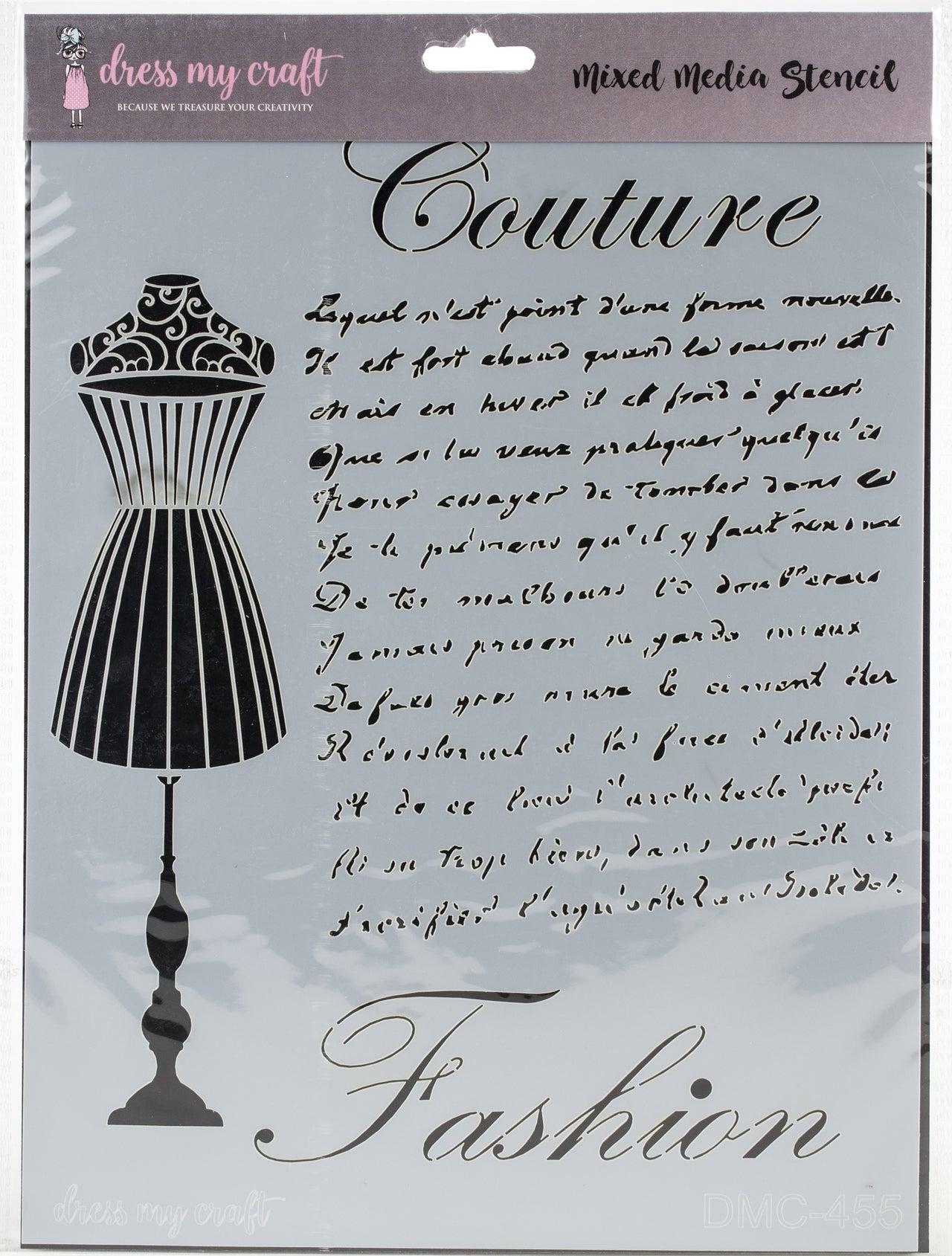 Dress My Craft Stencil A4 - Couture Fashion