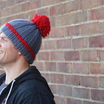 Ribbed Bobble Winter Hat