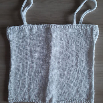 Square neck top with buttons