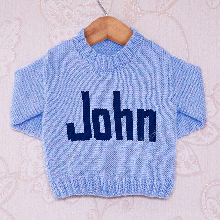 Intarsia - John Moniker Chart - Childrens Sweater