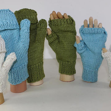Aran Texting Mittens