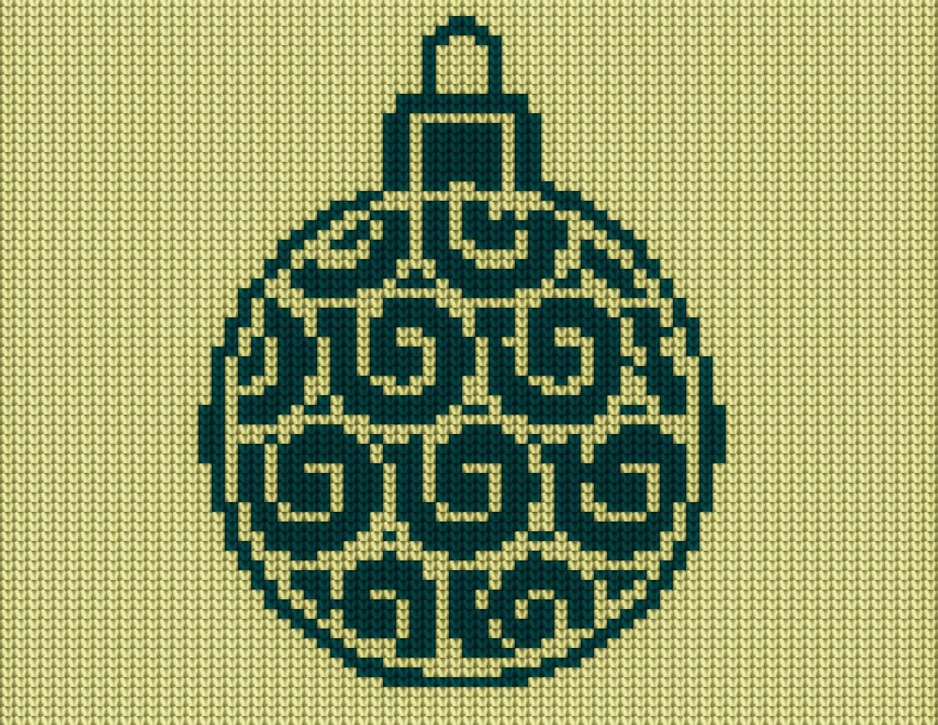 Christmas Ball Motif Intarsia Chart