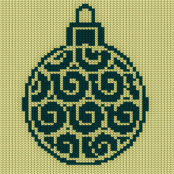 Christmas Ball Motif Intarsia Chart