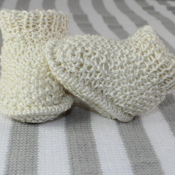 New Baby Moss Stitch Pixie Hat Booties & Mittens