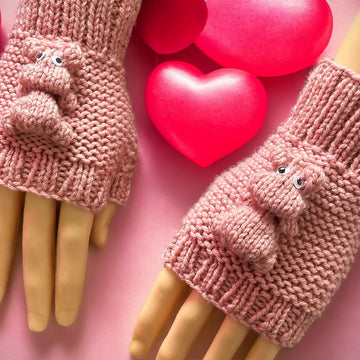 Hippo Fingerless Gloves