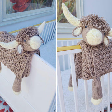 3in1 Highland Cow Folding Baby Blanket