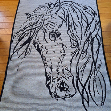 Whispering Mane Horse Mosaic Crochet Pattern